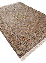 فرش ماشینی طرح گل افشان 1200 شانه غیر برجسته کد 8401