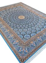 فرش طرح سلطانیه آبی
