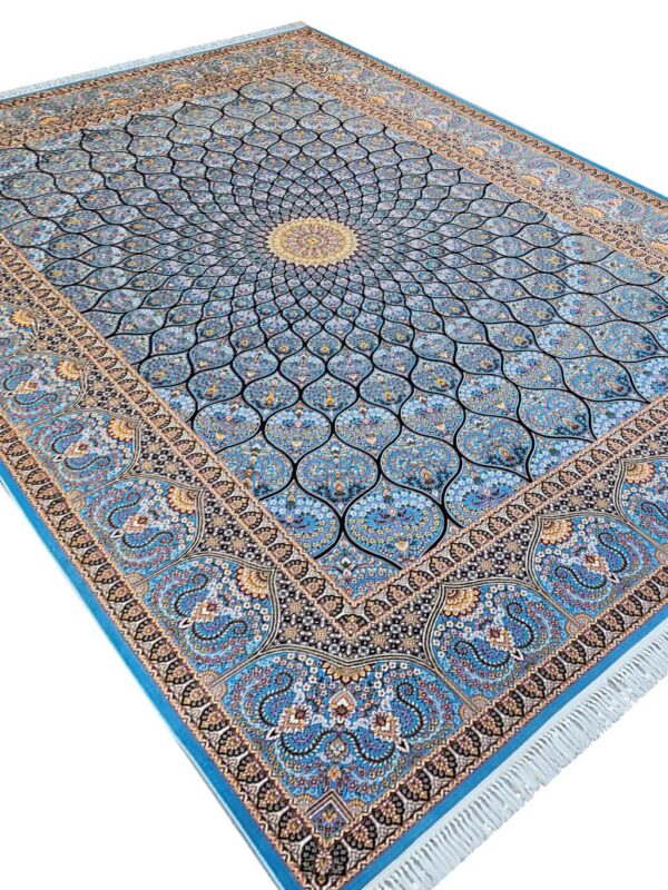 فرش طرح سلطانیه آبی