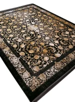 فرش افشان طرح وینتیج برجسته طلاکوب رنگ دودی 1200 شانه کد 1209