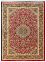 فرش طرح جیران 1700 شانه تراکم 5100 کد Q122 لاکی