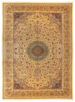 فرش طرح جیران 1700 شانه تراکم 5100 کد Q122 بژ