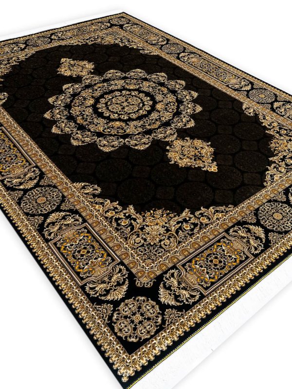 فرش طرح درسا 1700 شانه رنگ سرمه ای تراکم 5100 کد Q126
