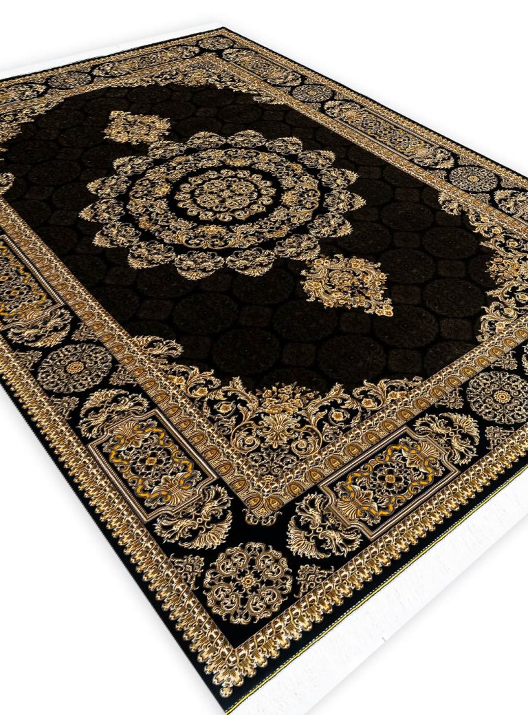 فرش طرح درسا 1700 شانه رنگ سرمه ای تراکم 5100 کد Q126