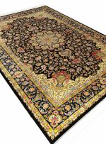 فرش طرح ماهک 1700 شانه تراکم 5100 رنگ سرمه ای کد Q149