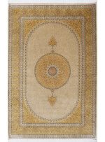 فرش ماشینی طرح معصومی 1700 شانه تراکم 5100 کد Q152 بژ