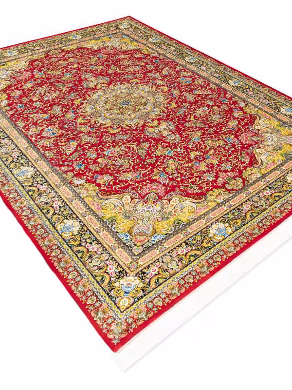 فرش طرح سهراب 1700 شانه رنگ لاکی تراکم 5100 کد Q229