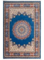 فرش طرح داوودی 1700 شانه تراکم 5100 کد Q250 رنگ آبی
