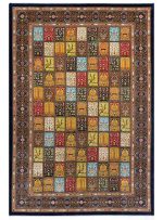 فرش خشتی طرح فرا 1700 شانه تراکم 5100 کد Q503 آبی کاربنی