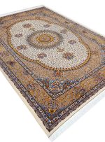 فرش ابریشم طرح مینا 1700 شانه تراکم 5100 کد v524