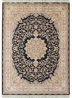 فرش ماشینی طرح اطلس 1200 شانه سرمه ای