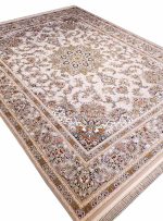 فرش طرح جواهر 1200 شانه کد 210451 کرم