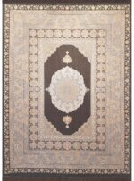 فرش طرح نیلی طلاکوب 1200 شانه کد 20116 متالیک