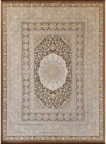 فرش طرح نیلی طلاکوب 1200 شانه کد 20116 بژ