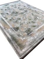 فرش کهنه نما طرح افشان طلاکوب گل برجسته 1200شانه کد 8080 فیلی