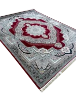فرش طرح باغ معلق رنگ لاکی 1200 شانه غیر برجسته کد 4104