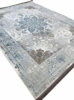 فرش وینتیج طرح آیهان رنگ کرم 700 شانه تراکم 2550 کد 2718
