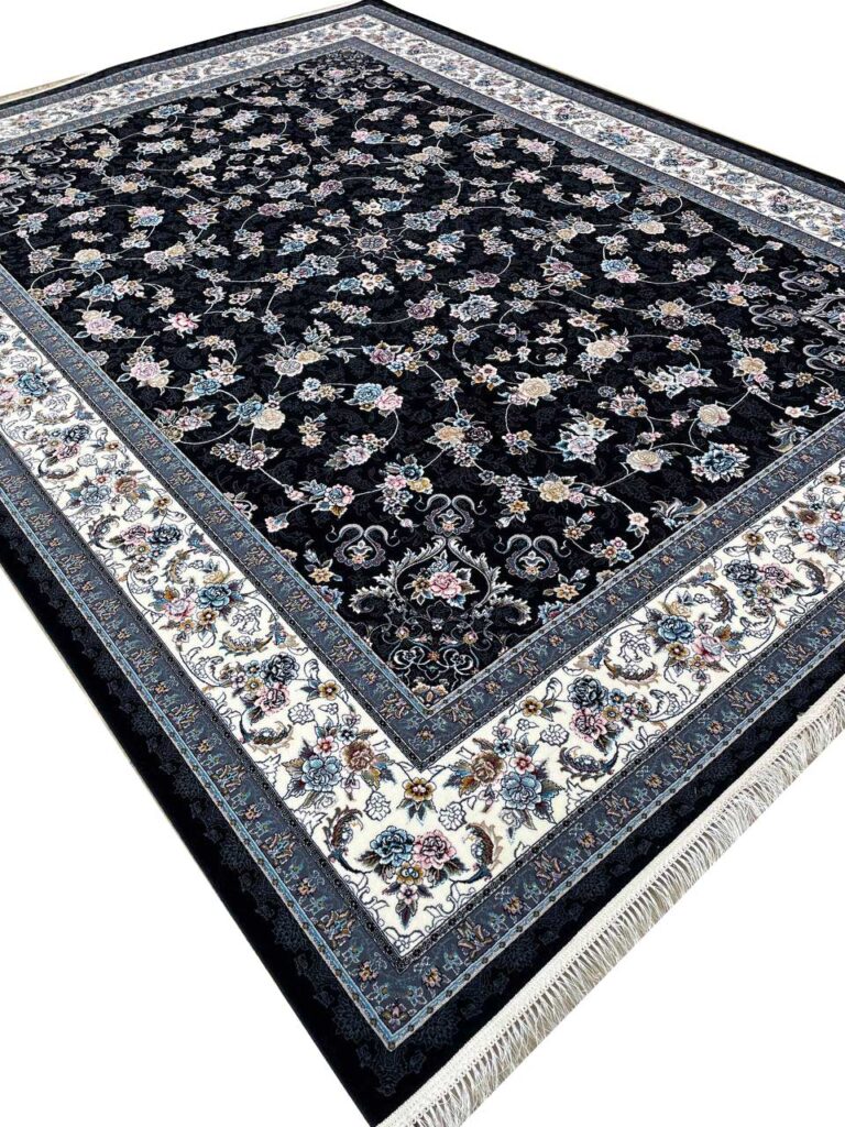 فرش افشان طرح گیلدا 700 شانه کد 2722 سرمه ای