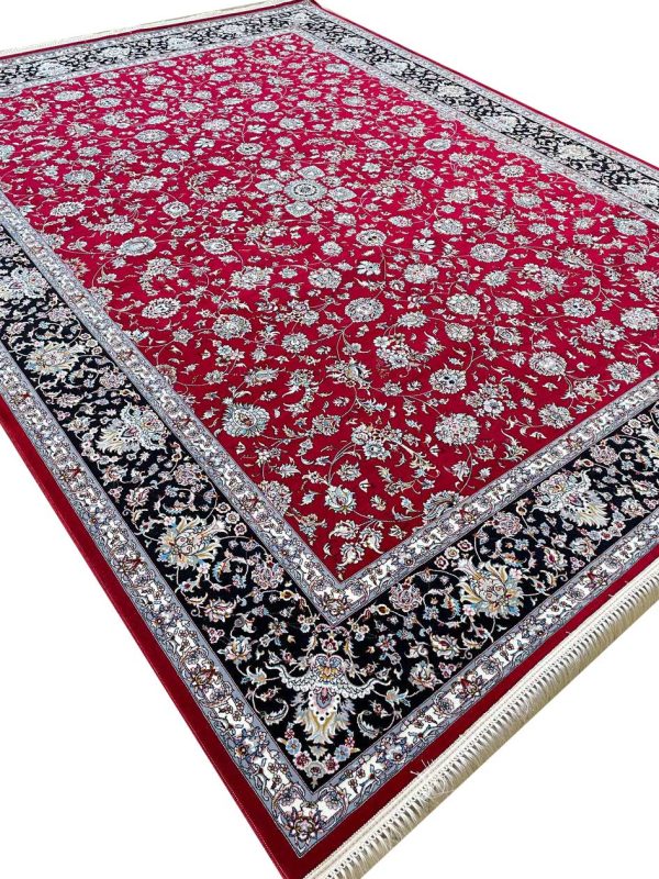 فرش افشان طرح نازنین رنگ لاکی 700 شانه تراکم 2550 کد 16F7102732 - فرشخونه