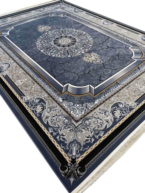 فرش طرح موج رنگ دلفینی 700 شانه 10 رنگ