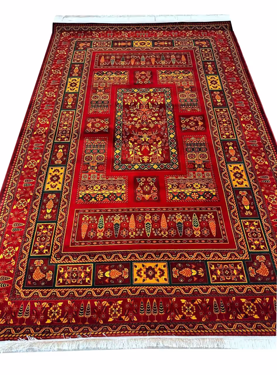 فرش بلوچ طرح درختی حاشیه خشتی لاکی 700 شانه کد 70019 - فرشخونه