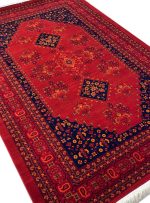 فرش سنتی بلوچ طرح سیما لاکی لچک سرمه ای 700 شانه کد 48010 - فرشخونه