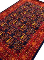 فرش بلوچ طرح درخت سرو 700 شانه رنگ سرمه ای کد 80043 - فرشخونه