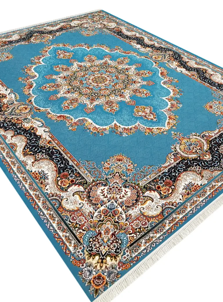 فرش طرح نیلا فیروزه ای 700 شانه