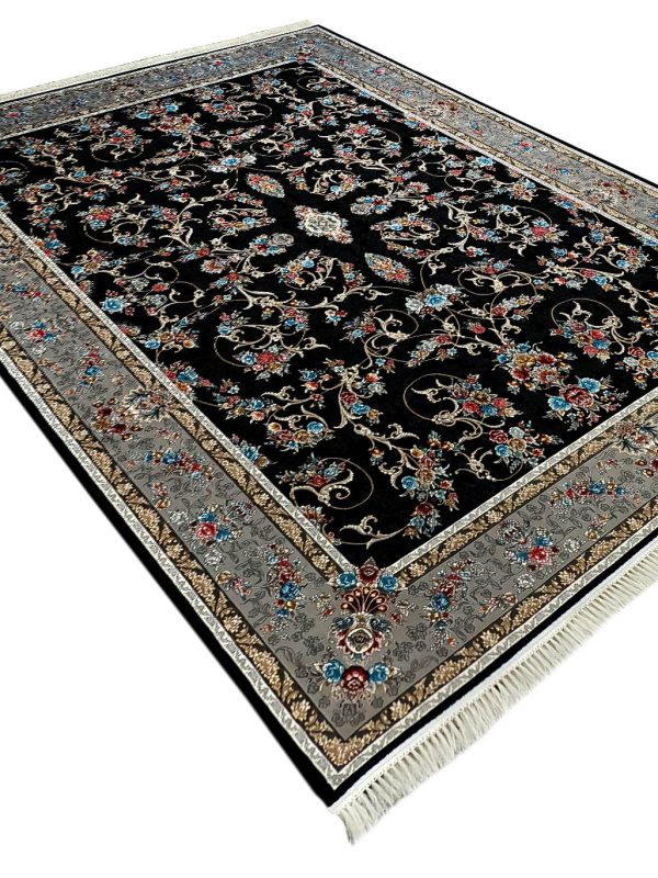 فرش افشان طرح شاهان 700 شانه تراکم 2550 کد 1171 - رنگ سرمه ای