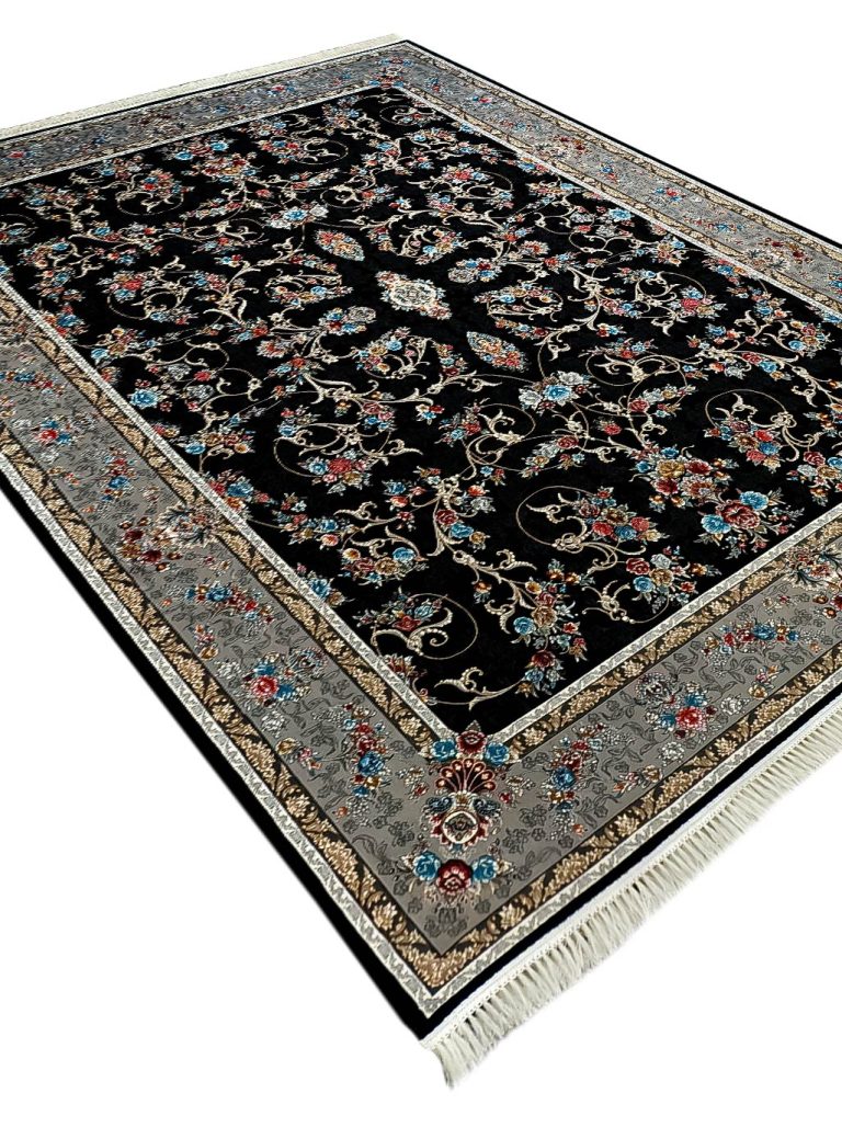 فرش افشان طرح شاهان 700 شانه تراکم 2550 کد 1171 - رنگ سرمه ای