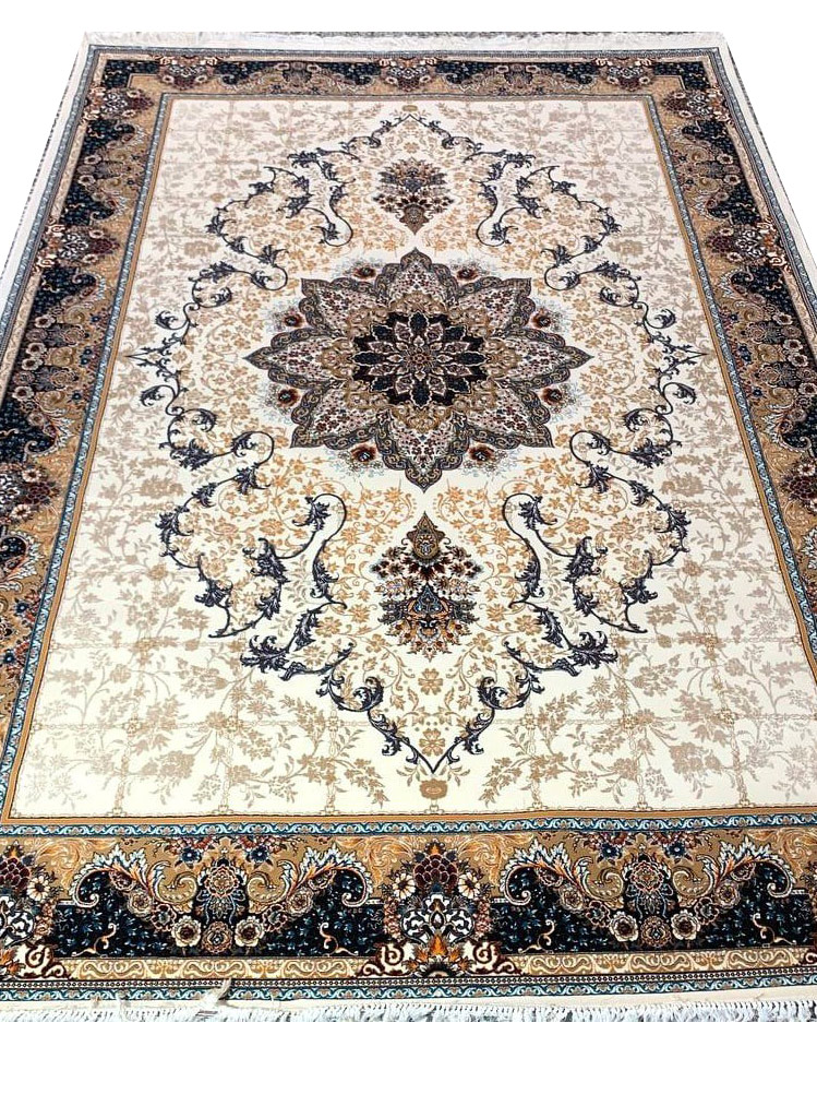فرش طرح هیوا2 700 شانه تراکم 2550 کد 0202 کرم