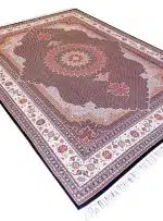 فرش ریز ماهی طرح عراقی 700 شانه تراکم 2550 سرمه ای کد 10763