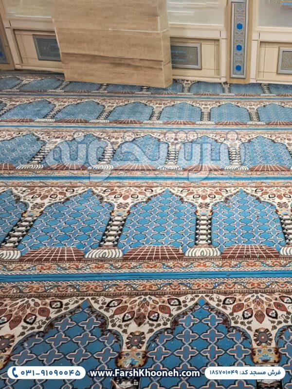 فرش سجاده ای طرح پنجره فولاد بقیع 700 شانه کد 1049