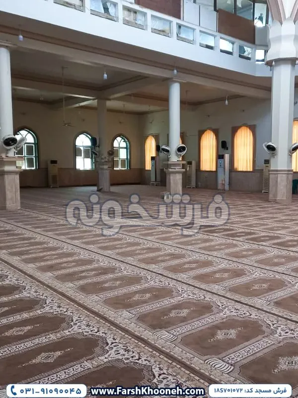 فرش سجاده ای طرح محرابی رنگ گردویی 700 شانه کد 701072 - فرشخونه