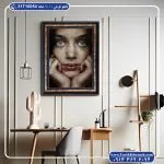 تابلو فرش پرتره طرح چشمان زیبا