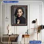تابلو فرش پرتره طرح ناتالی پورتمن