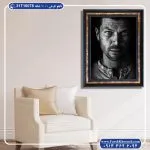 تابلو فرش پرتره طرح مرد تنها