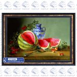 تابلو فرش نقاشی طرح شب یلدای باستانی