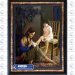 تابلو فرش محبت مادری به دختر از شهراد ملکی زاده کد 41010 - فرشخونه