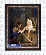 تابلو فرش محبت مادری به دختر از شهراد ملکی زاده کد 41010 - فرشخونه