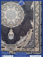 حاشیه و ترنج فرش طرح پاریس دودی
