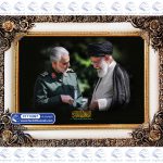 تابلو فرش سردار سلیمانی و رهبری