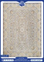 فرش پارلا نقره ای گل برجسته 1200 شانه تراکم 3600 برجسته کد 20992 - فرشخونه