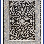 فرش پارلا سرمه ای گل برجسته 1200 شانه تراکم 3600 برجسته کد 20992 - فرشخونه