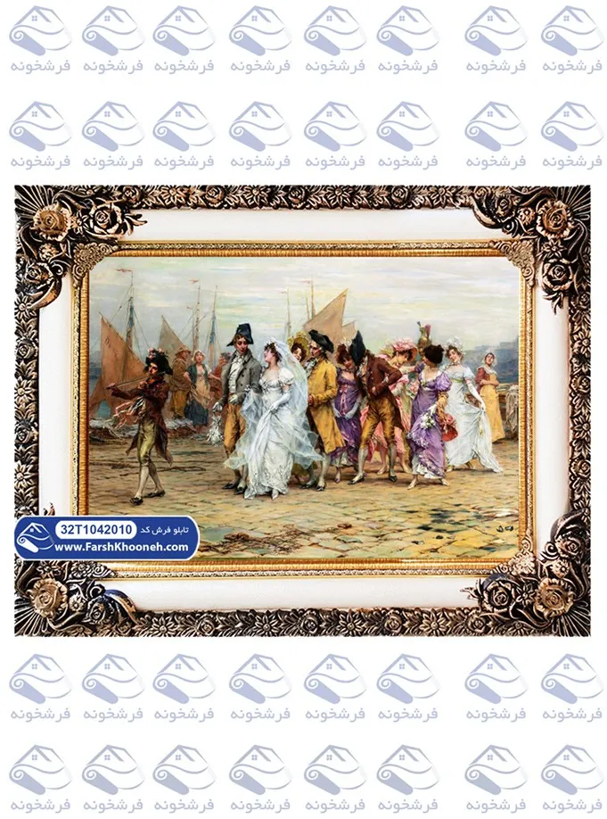 تابلو فرش عروسی ناپلئون کد 42010 - فرشخونه
