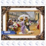 تابلو فرش گل فروش
