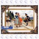 تابلو فرش گیتار زن
