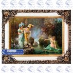 تابلو فرش ماهیگیری در برکه کد 42095