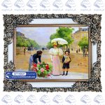 تابلو فرش گل فروش پاریس