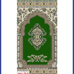 فرش محرابی طرح نورا سبز